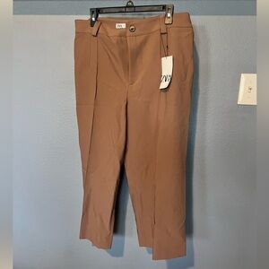 NWT ZARA Brown Trousers XXL